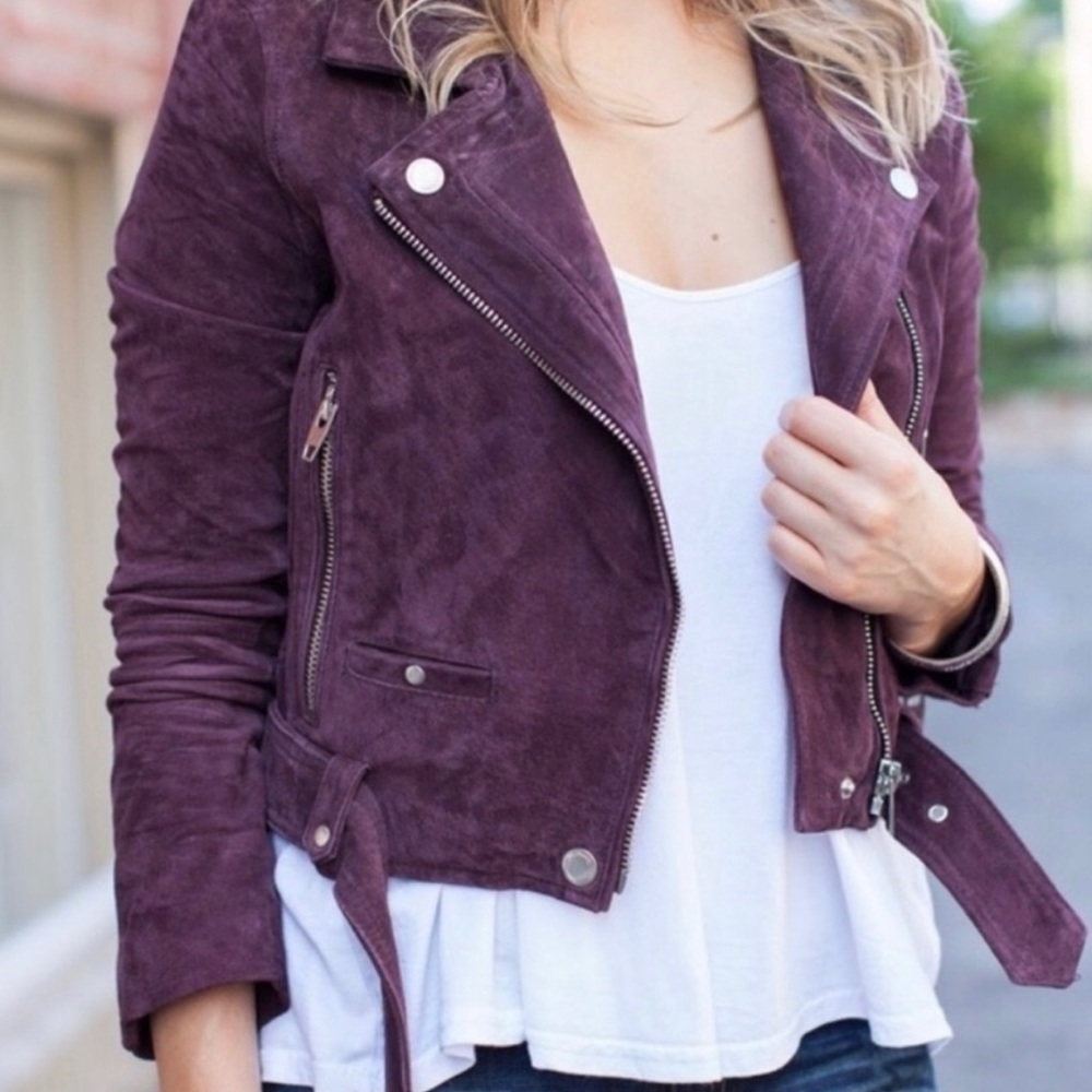 Blank NYC Burgundy Suede Jacket